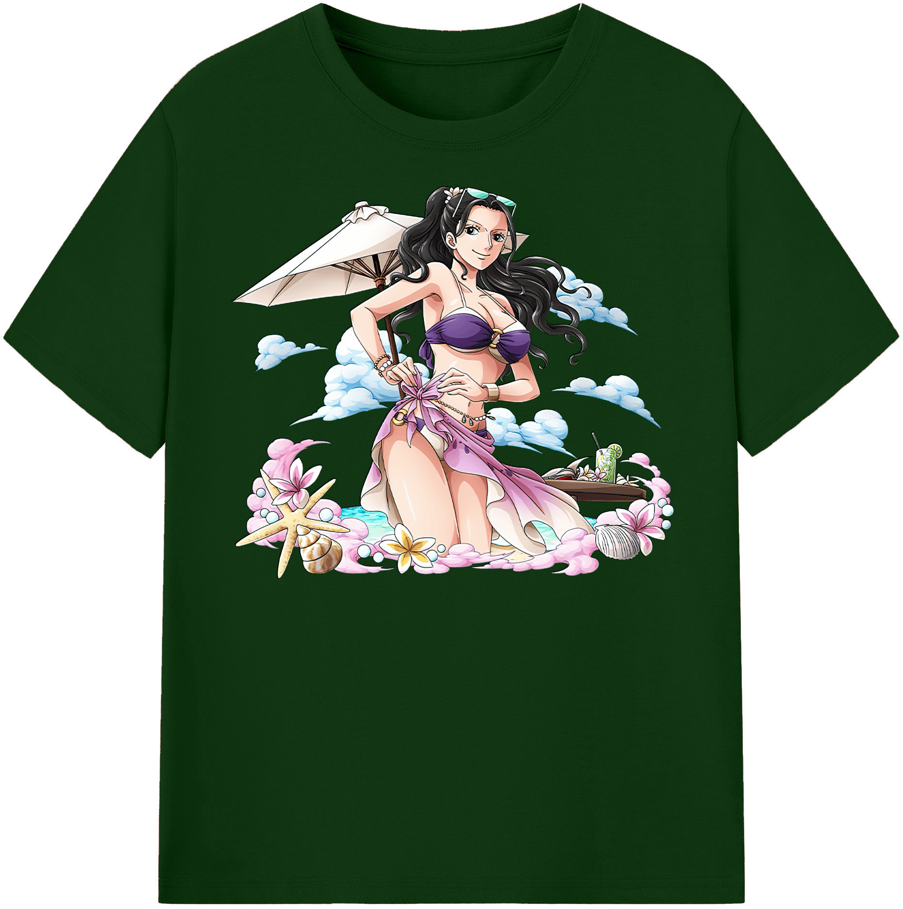 ワンピース ニコ・ロビン ONE PIECE Nico Robin 綿100％半袖Tシャツ（フロントプリント）